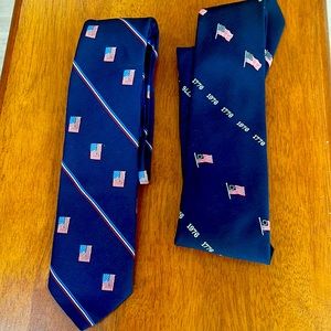 Two American Smithsonian institute men’s ties